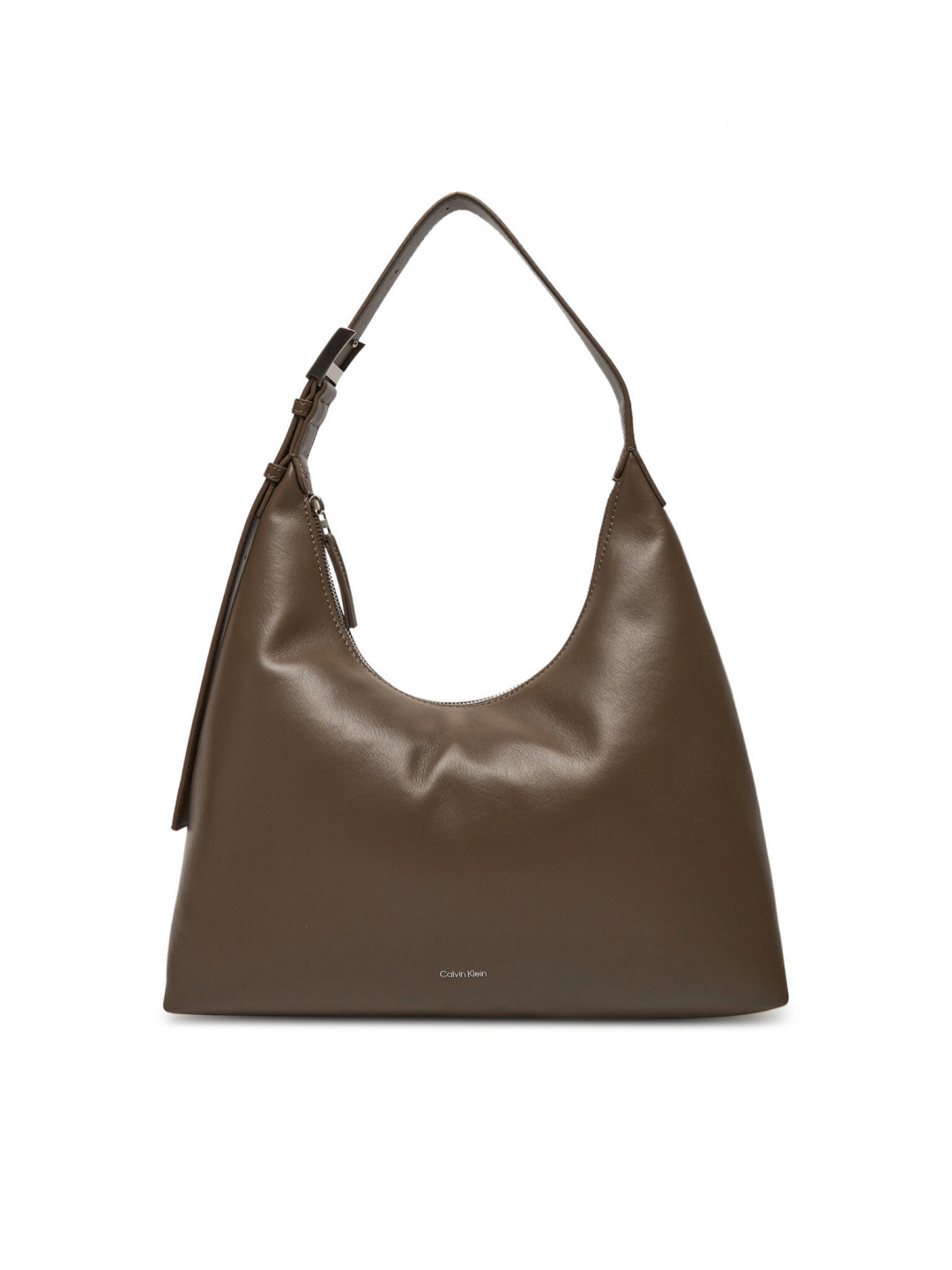 Calvin Klein Kabelka Hardware Strap Hobo Shoulder Bag K60K613031 Hnědá